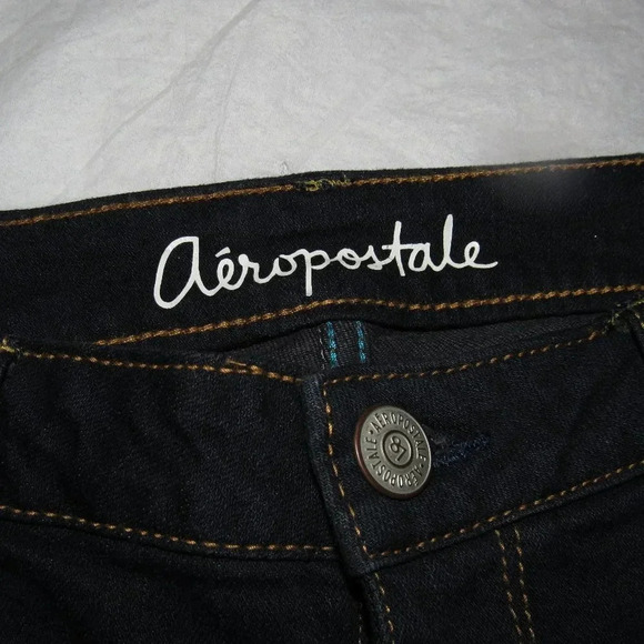 AEROPOSTALE Bermuda Dark Wash Shorts Size 12 - Picture 6 of 7